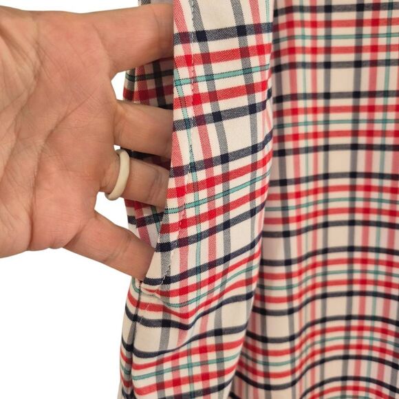 Izod Golf Women's White/Red/Navy Cotton/Poly Plaid Athletic Skirt Skort - Picture 3 of 5